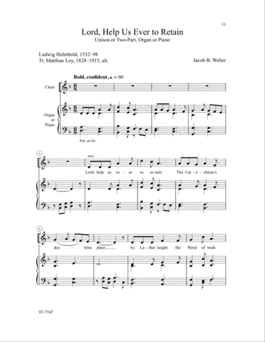 The Concordia Children's Choir Book, Volume 2: Six Settings for Reformation Children's Choir scores gallery preview page 3