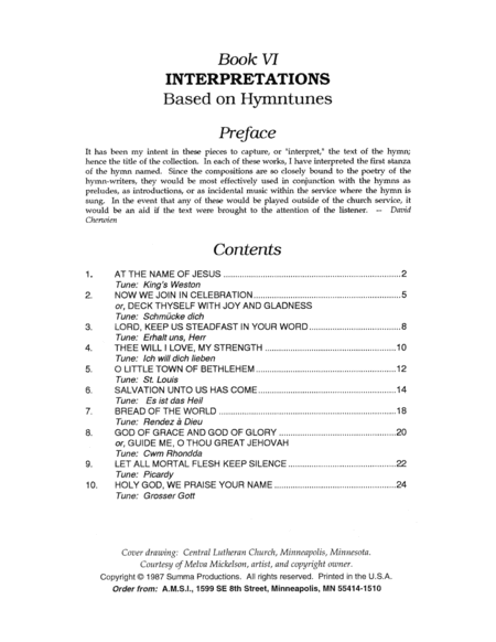 Interpretations, Book VI