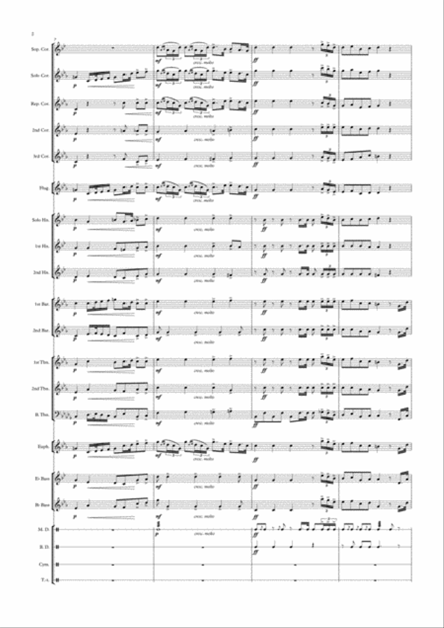 Grieg: Funeral March for Rikard Nordraak (Brass Band version) Brass Band scores gallery preview page 2