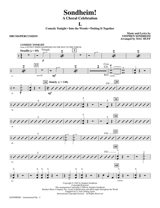 Sondheim! A Choral Celebration (Medley) (arr. Mac Huff) - Drums & Percussion