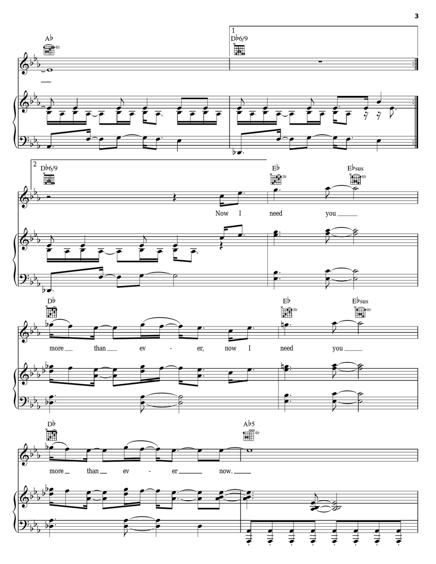 All At Sea Piano, Vocal, Guitar scores gallery preview page 3