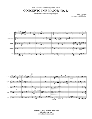 Book cover for Concerto in F Major No. 13