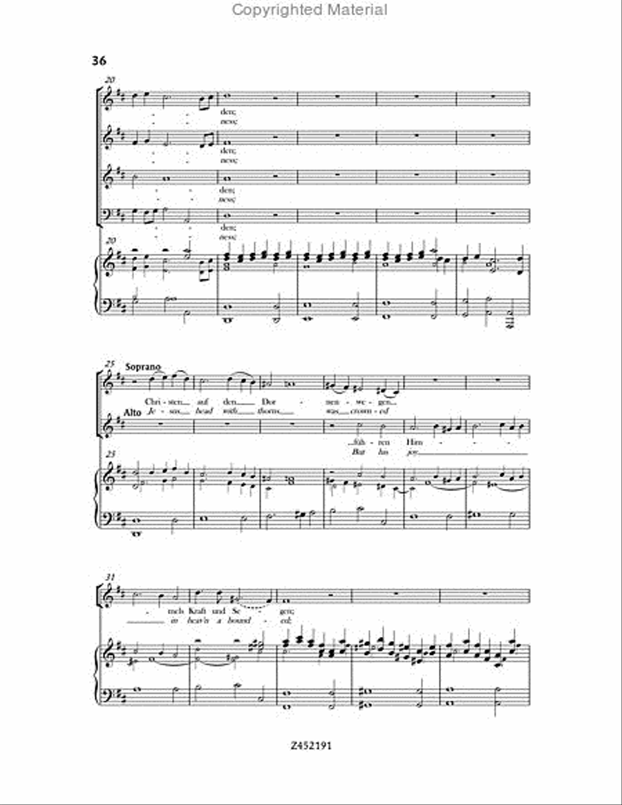 Nach dir, Herr, Verlanget Mich, BWV 150 Choir scores gallery preview page 36
