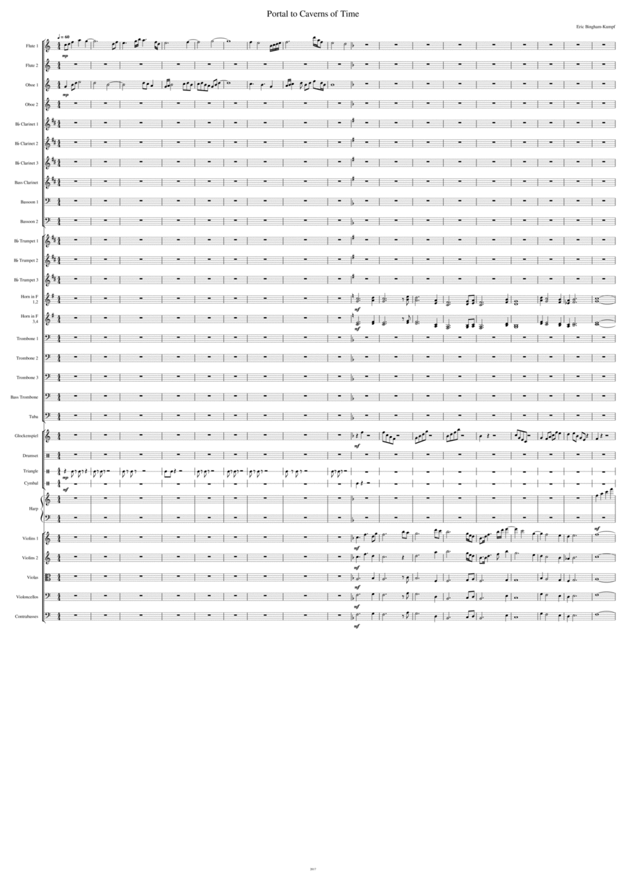 Portal to Caverns of Time Full Orchestra scores gallery preview page 1