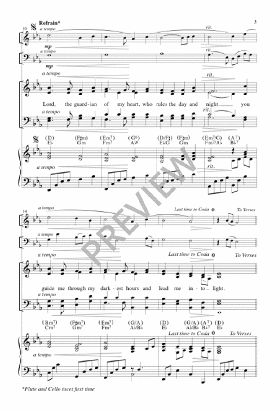 O Lord, the Guardian of My Heart 4-Part scores gallery preview page 4