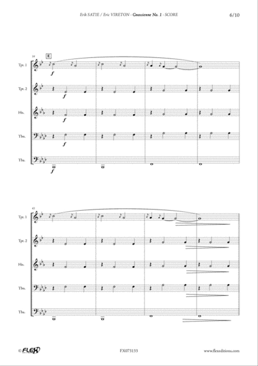 Gnossienne No. 1 Horn scores gallery preview page 6