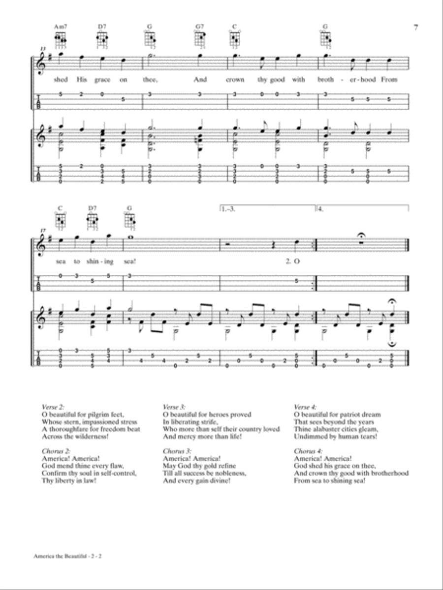 Just for Fun -- Patriotic Songs for Mandolin Mandolin scores gallery preview page 5