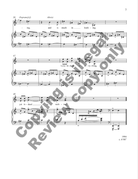 Love is Everything (Choral Score)