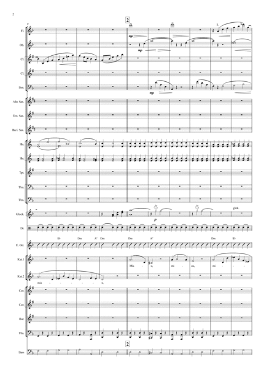 Duetto buffo di due gatti - Katzenduett Marching Band scores gallery preview page 3