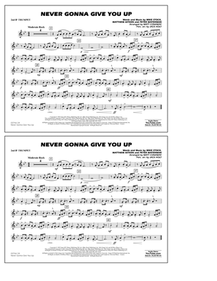 Book cover for Never Gonna Give You Up - 2nd Bb Trumpet