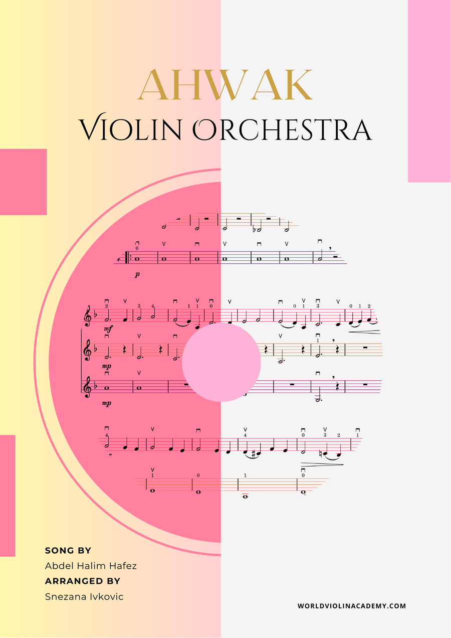Ahwak - I Love You String Orchestra scores gallery preview page 1