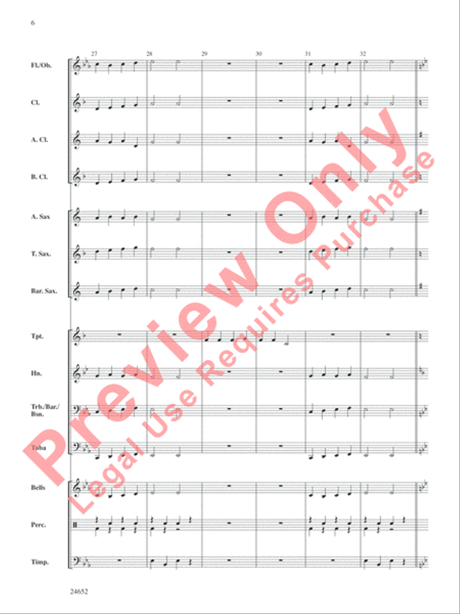 Winter Medley Winter Medley Concert Band scores gallery preview page 7