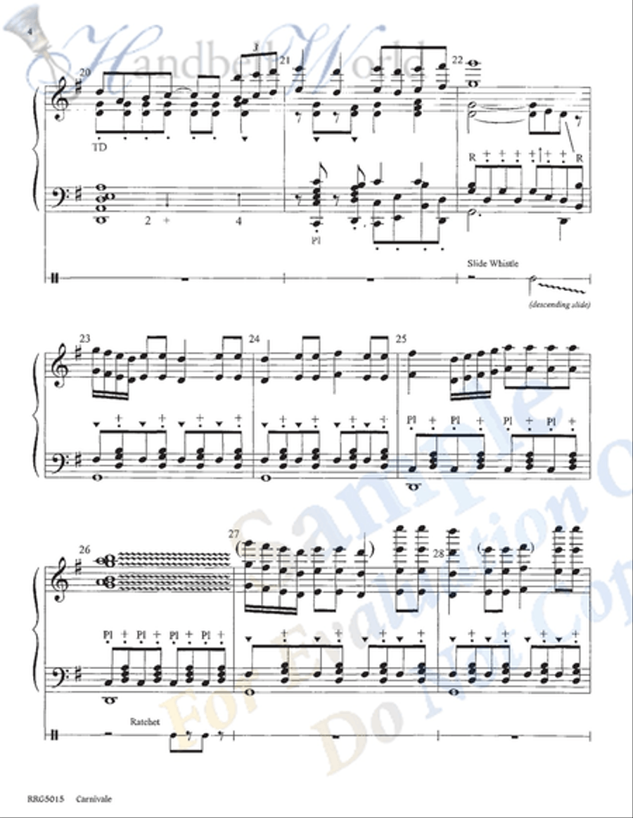 Carnivale Handbell Choir scores gallery preview page 3