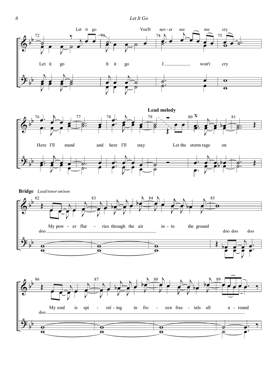 Let It Go SSAA scores gallery preview page 6