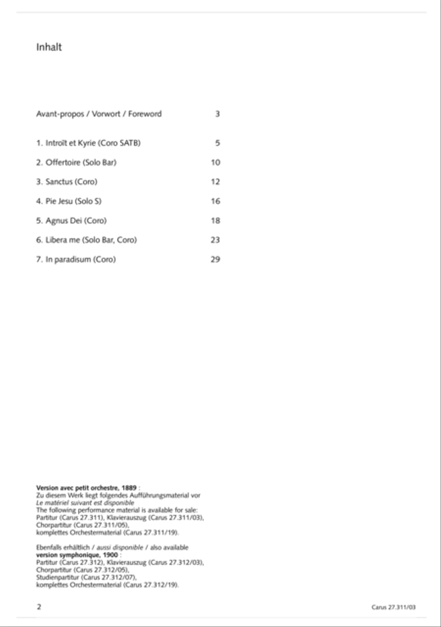 Requiem - church version (Requiem. Fassung mit kleinem Orchester) Requiem - church version (Requiem. Fassung mit kleinem Orchester) 4-Part scores gallery preview page 3