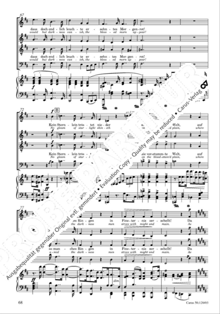 Christoforus + Das Tochterlein des Jairus (Gesamtausgabe, Bd. 9) 4-Part scores gallery preview page 69