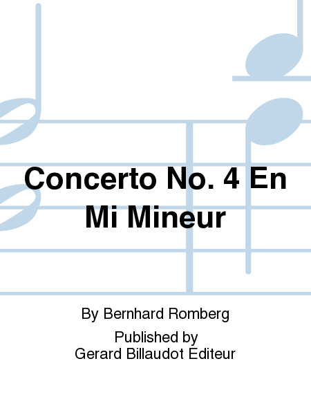 Concerto No. 4 En Mi Mineur