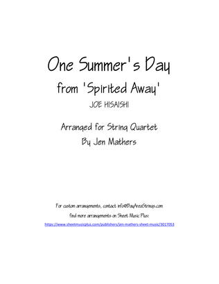 Book cover for One Summer's Day