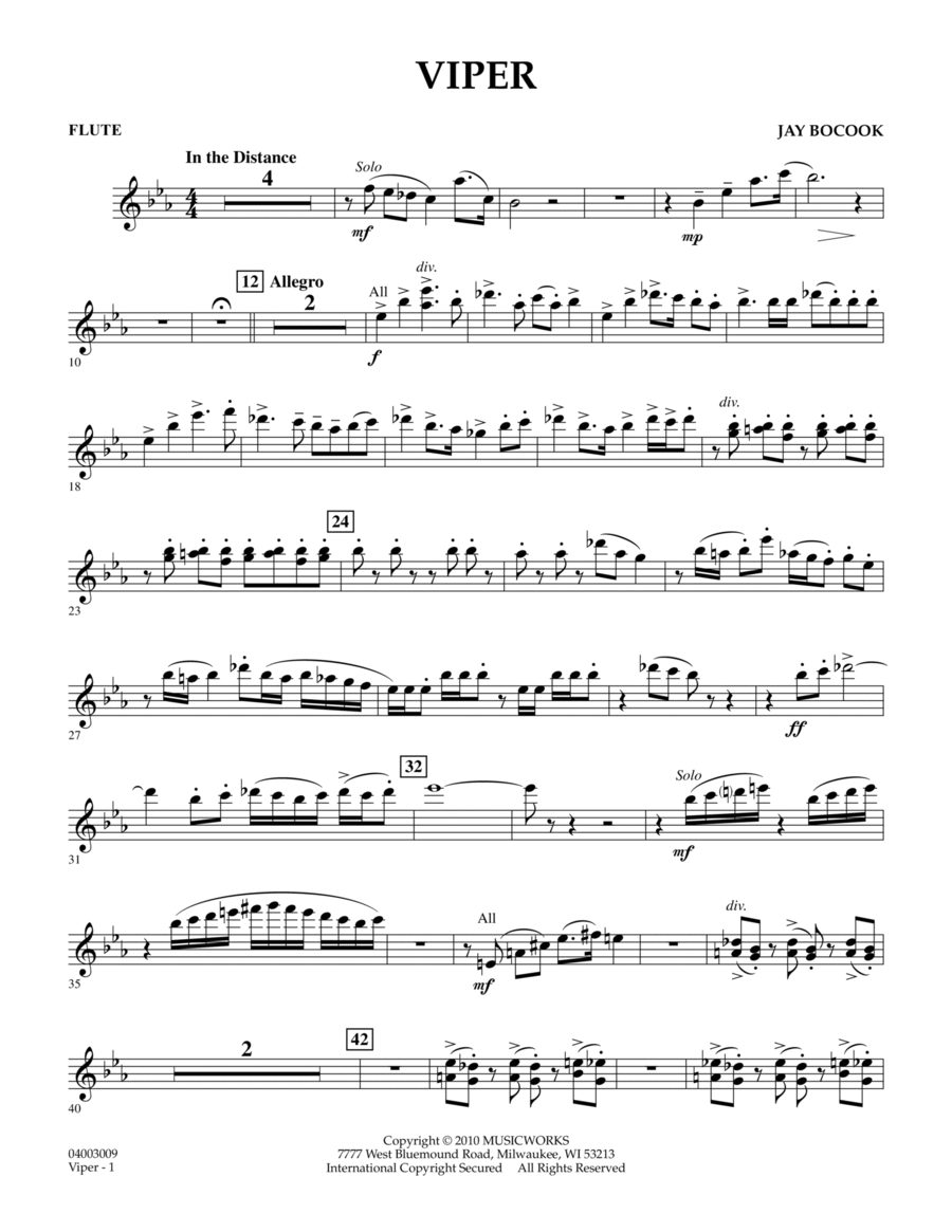 Viper - Flute Viper - Flute Concert Band scores gallery preview page 1