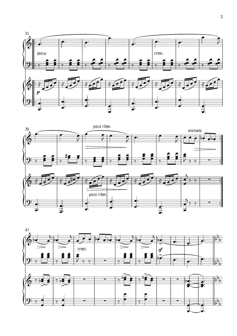 15. Ballade 25 Progressive Studies Opus 100 for 2 pianos Friedrich Burgmüller Piano Method scores gallery preview page 3
