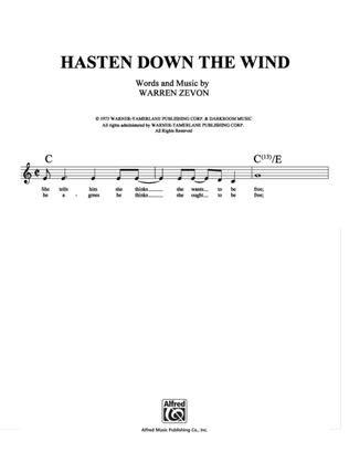 Hasten Down the Wind
