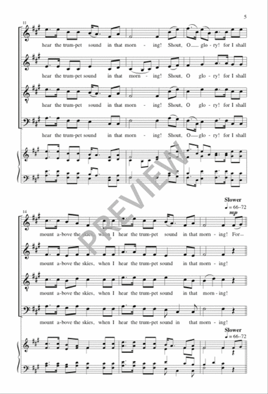 The Morning Trumpet Divisi scores gallery preview page 5