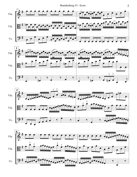Brandenburg Concerto #3, 3rd Mvt. for String Trio image number null