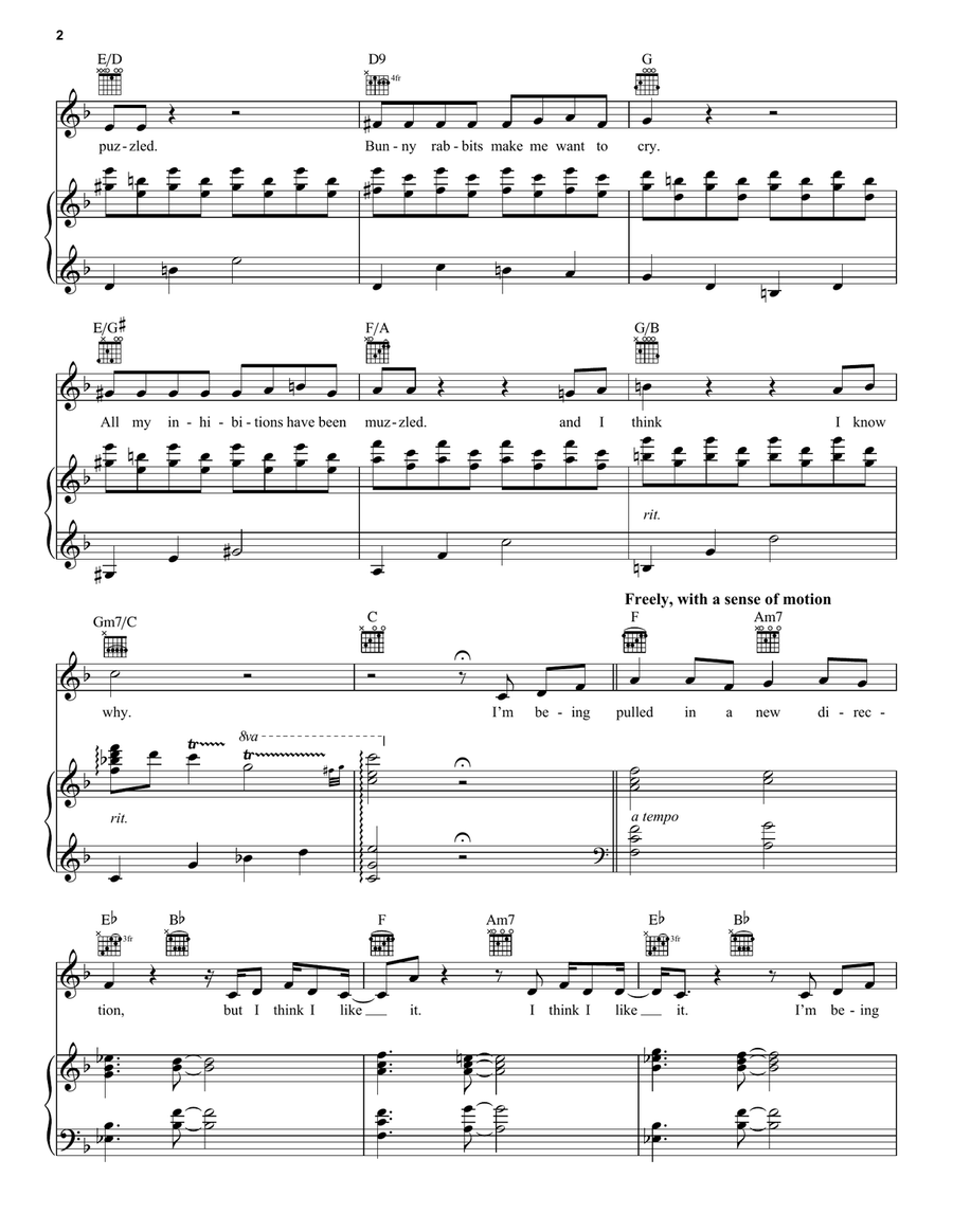 Pulled (from The Addams Family Musical) Voice scores gallery preview page 2