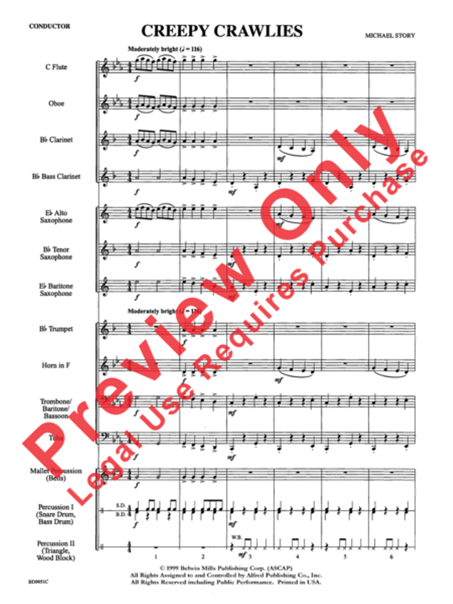 Creepy Crawlies Concert Band scores gallery preview page 3