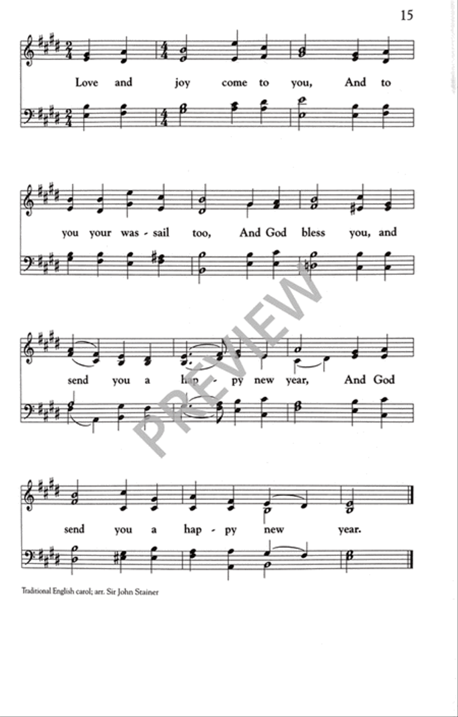 A Cappella Carols for Sidewalk Carolers 4-Part scores gallery preview page 16