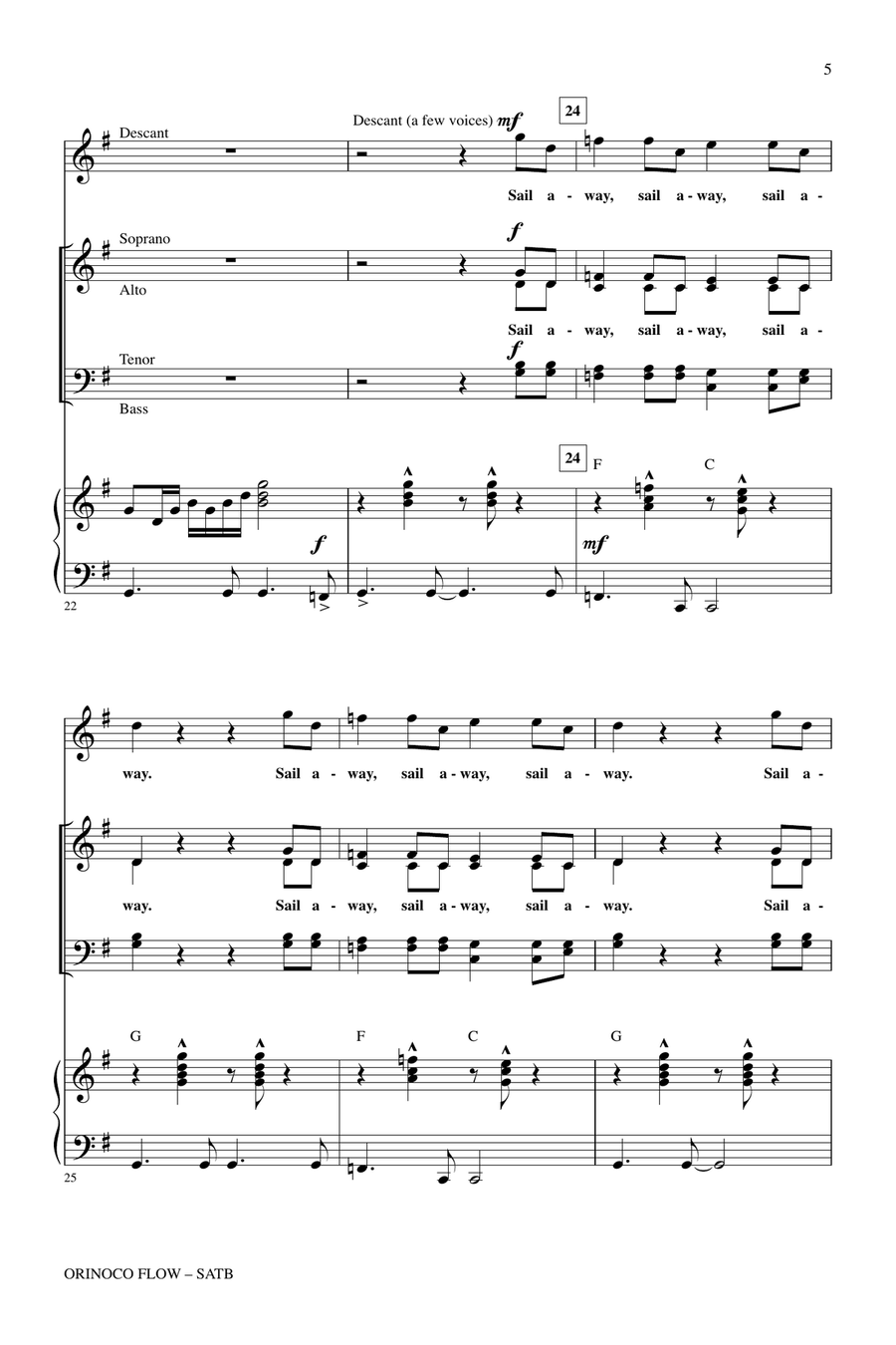 Orinoco Flow (arr. Kirby Shaw) 4-Part scores gallery preview page 4