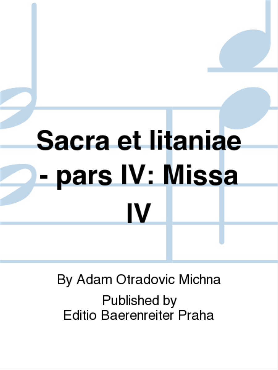 Sacra et litaniae - pars IV: Missa IV 4-Part scores gallery preview page 1