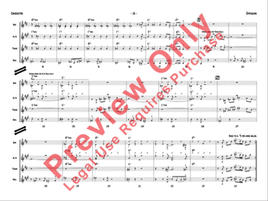 Diffusion for Sax Quartet Small Ensemble scores gallery preview page 21