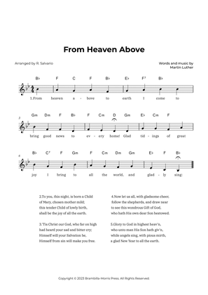 From Heaven Above (Key of B-Flat Major)