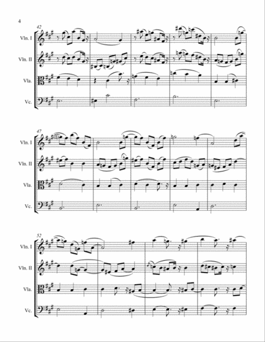 Asturies from Espagnole Asturies from Espagnole String Quartet scores gallery preview page 4