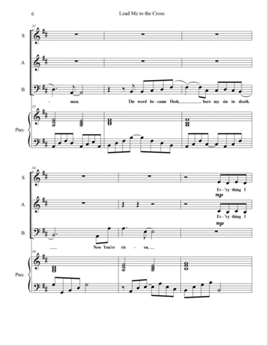 Lead Me To The Cross 3-Part scores gallery preview page 6