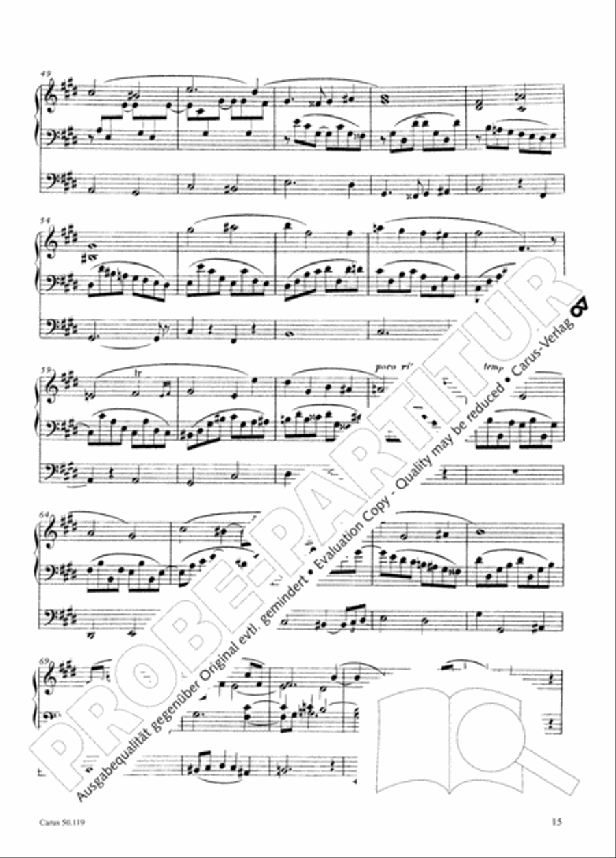 Organ Sonata No. 6 in E flat minor Organ scores gallery preview page 16