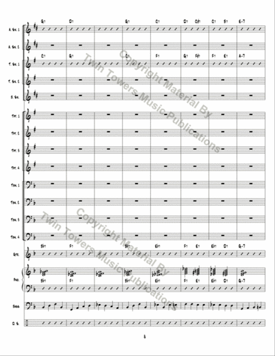 Unnumbered in the Front Jazz Ensemble scores gallery preview page 9