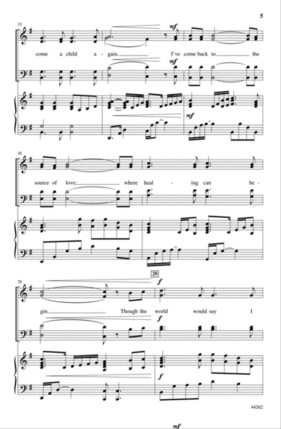 Safe Within Your Arms Choir scores gallery preview page 4