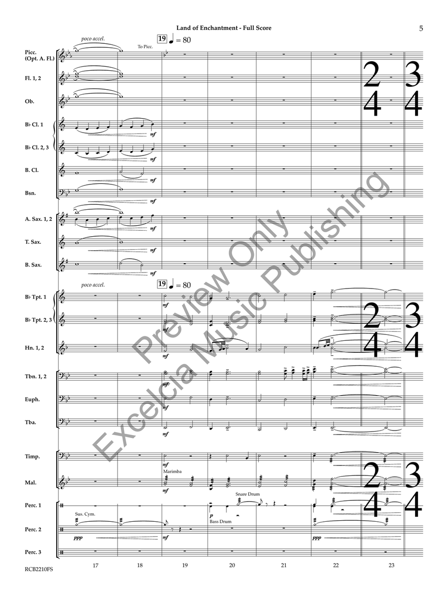 Land of Enchantment (Score) Concert Band scores gallery preview page 6