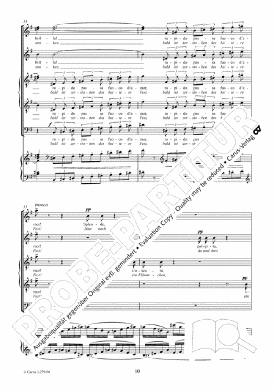 Fuoco di gioa! SATTB scores gallery preview page 11