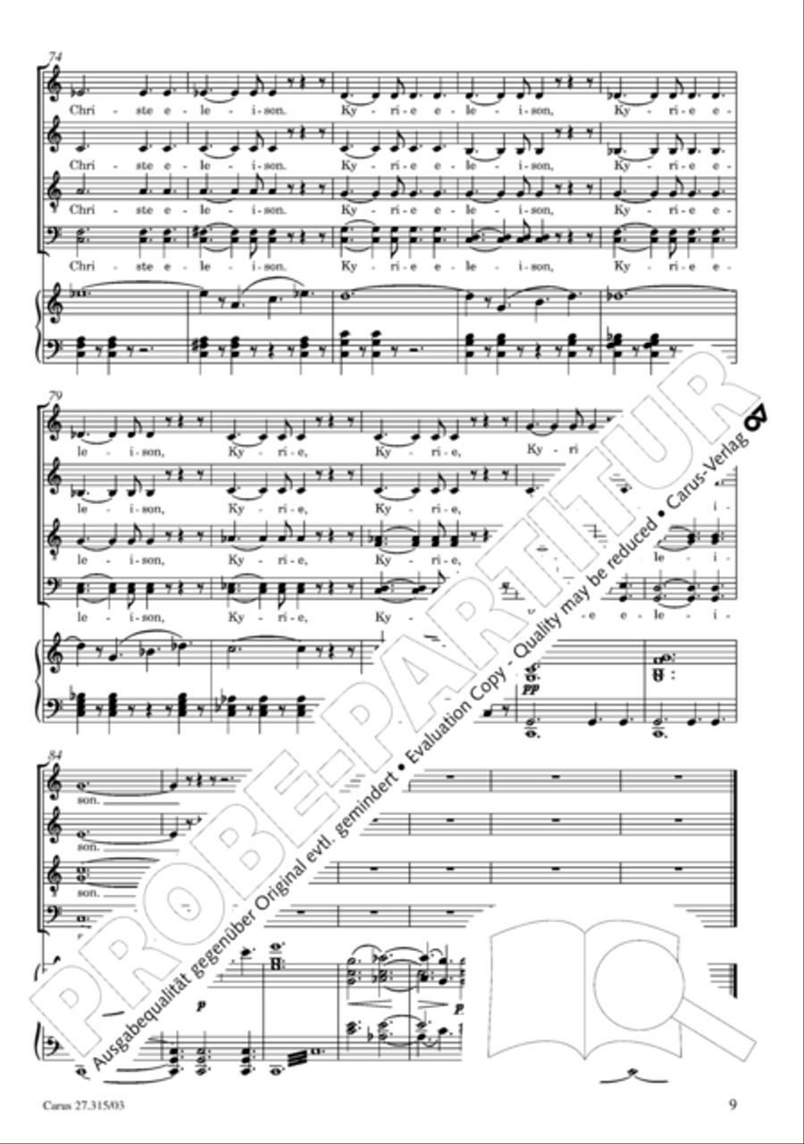 Requiem in C major 4-Part scores gallery preview page 10