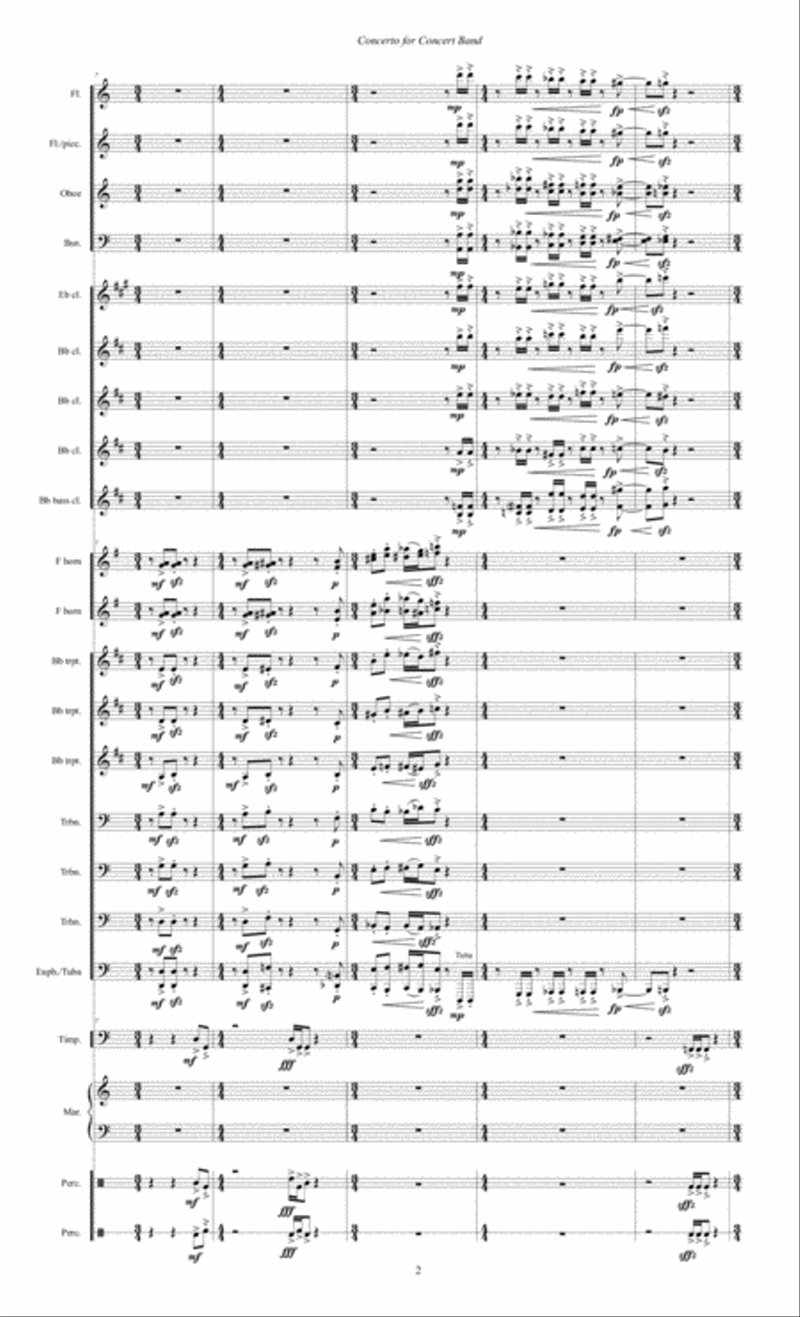 Concerto for Concert Band (2011) full score Concert Band scores gallery preview page 4