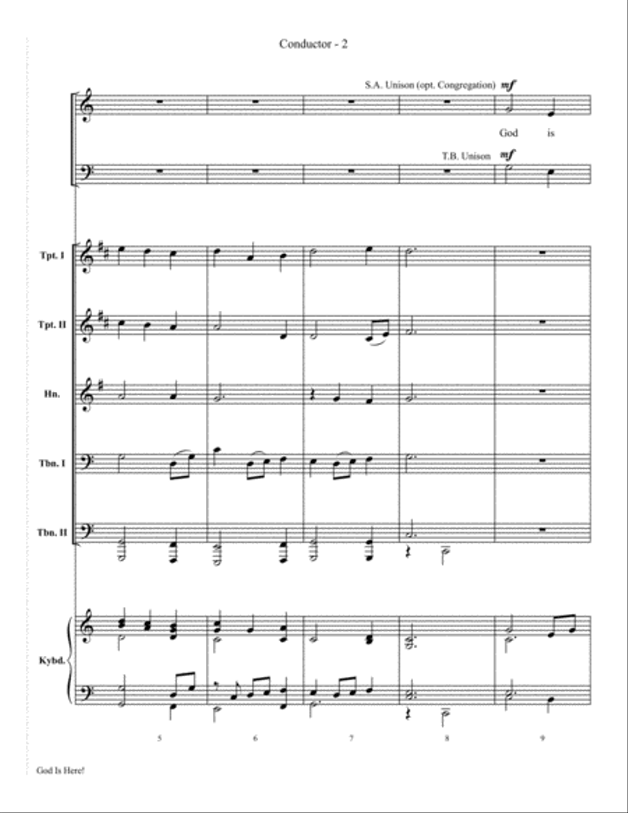 God Is Here 4-Part scores gallery preview page 4