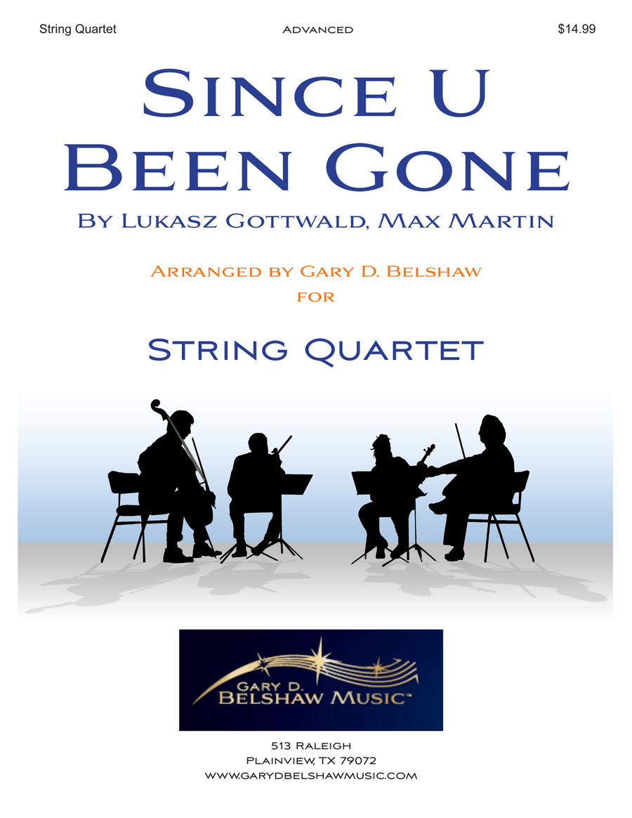 Since U Been Gone String Quartet scores gallery preview page 1
