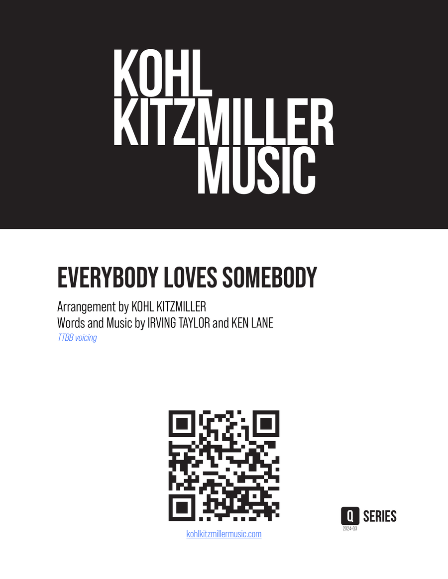Everybody Loves Somebody TTBB scores gallery preview page 1