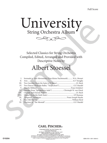 University String Orchestra Album
