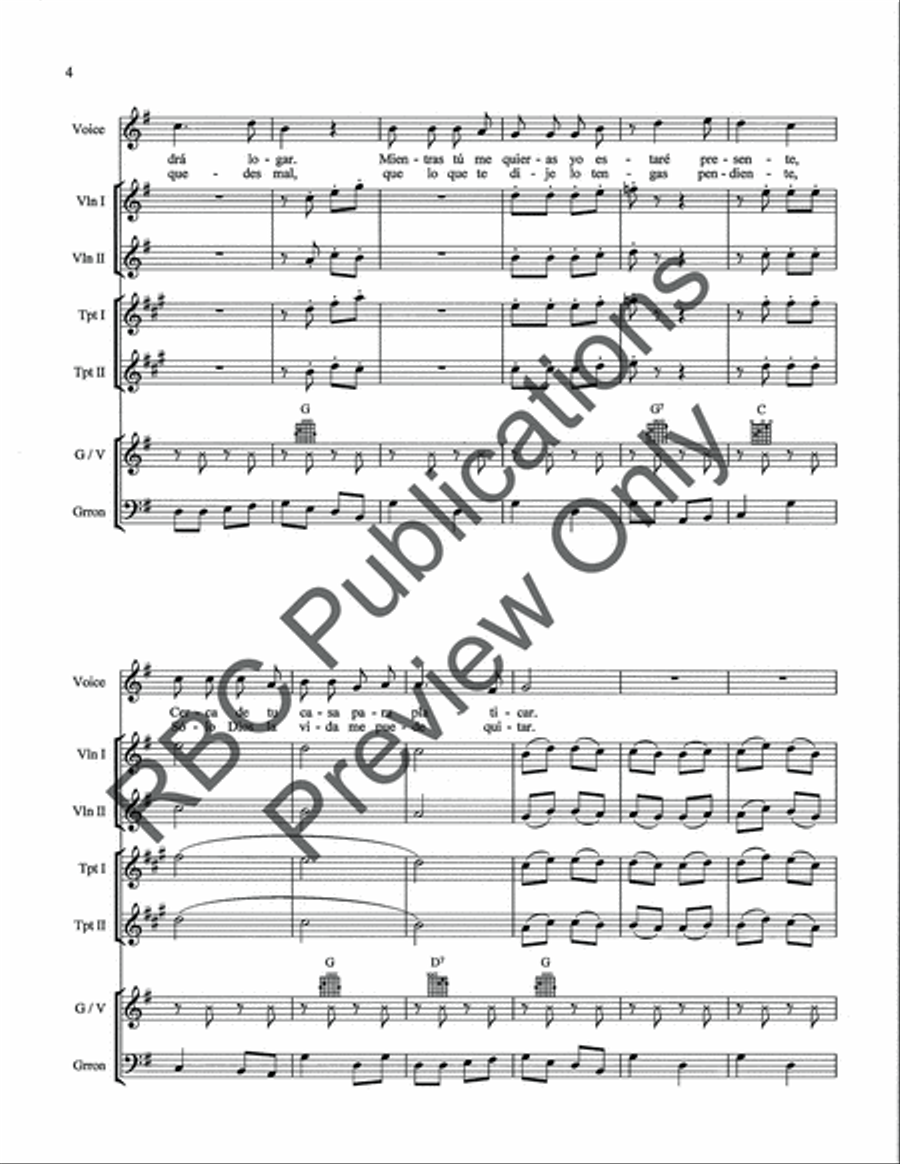 No Me Se Rejar Mariachi (Score) Voice scores gallery preview page 6