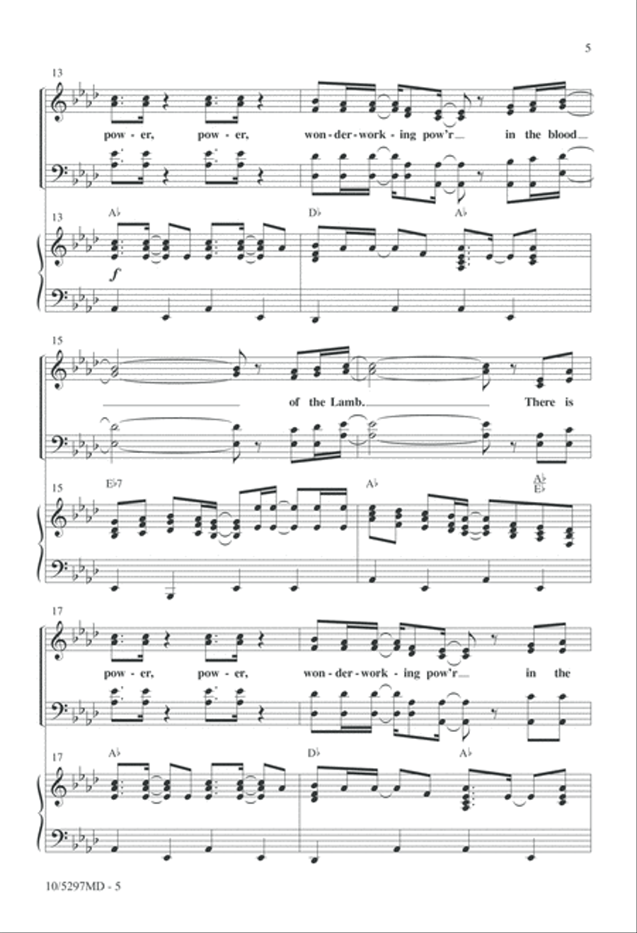 The Blood of Jesus Medley 4-Part scores gallery preview page 5