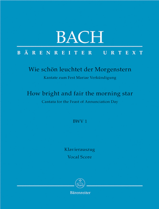 Book cover for Wie schon leuchtet der Morgenstern BWV 1